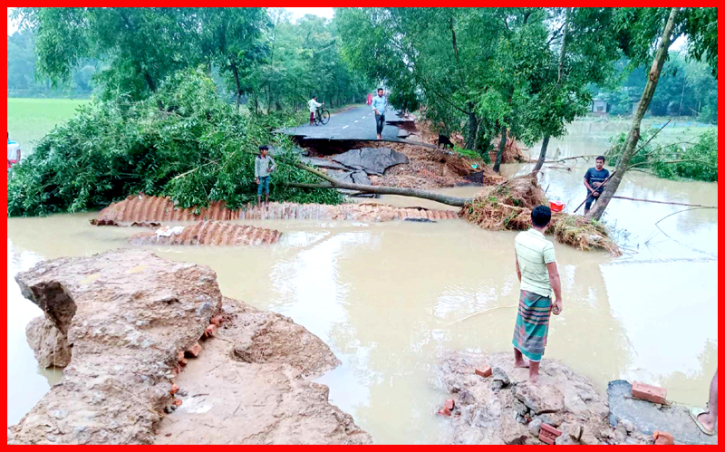 নালিতাবাড়ীতে সার্বিক বন্যা পরিস্থিতির উন্নতি, ভেসে উঠছে ক্ষত চিহ্ন